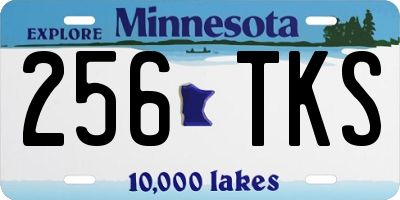 MN license plate 256TKS