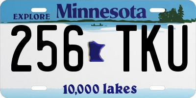 MN license plate 256TKU