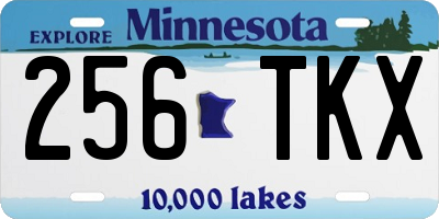 MN license plate 256TKX