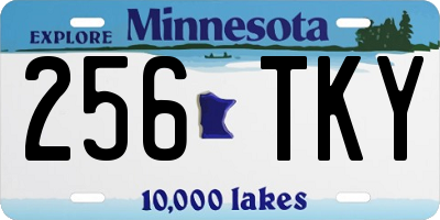 MN license plate 256TKY