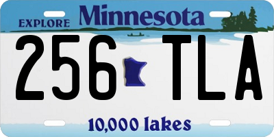 MN license plate 256TLA