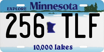 MN license plate 256TLF