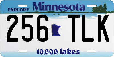 MN license plate 256TLK