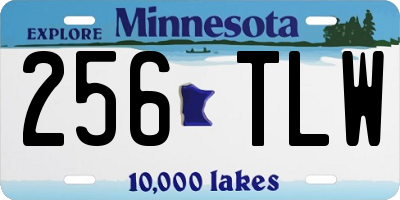 MN license plate 256TLW