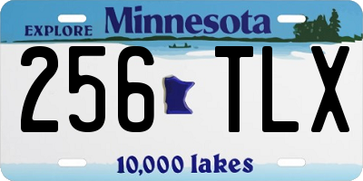 MN license plate 256TLX