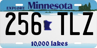 MN license plate 256TLZ