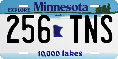 MN license plate 256TNS