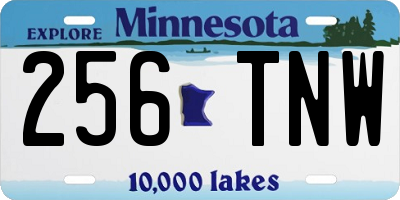 MN license plate 256TNW