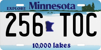 MN license plate 256TOC