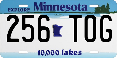 MN license plate 256TOG