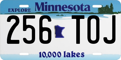 MN license plate 256TOJ