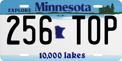 MN license plate 256TOP