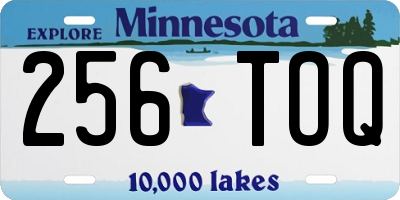 MN license plate 256TOQ