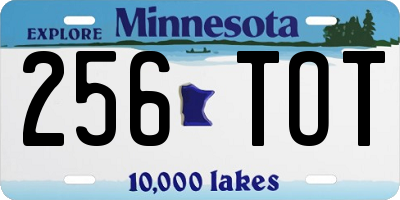 MN license plate 256TOT