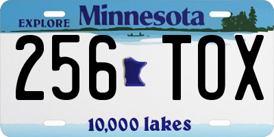 MN license plate 256TOX