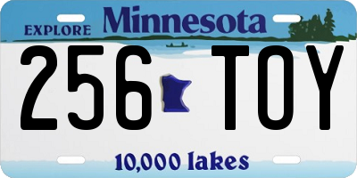 MN license plate 256TOY