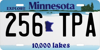 MN license plate 256TPA