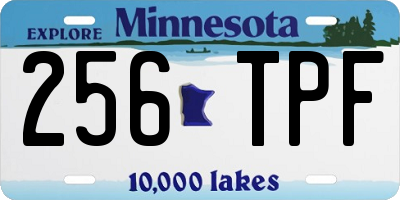 MN license plate 256TPF