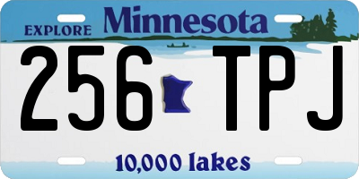 MN license plate 256TPJ