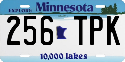 MN license plate 256TPK