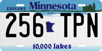 MN license plate 256TPN