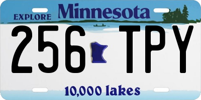 MN license plate 256TPY