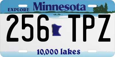 MN license plate 256TPZ