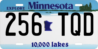MN license plate 256TQD
