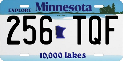 MN license plate 256TQF