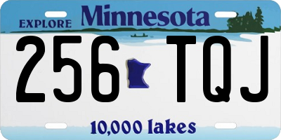 MN license plate 256TQJ