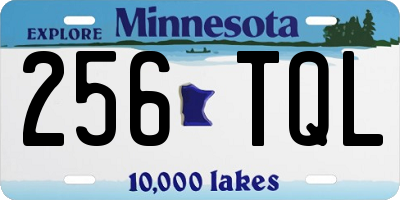 MN license plate 256TQL