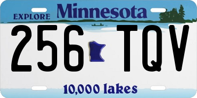 MN license plate 256TQV