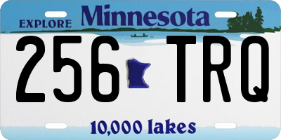 MN license plate 256TRQ