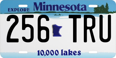 MN license plate 256TRU
