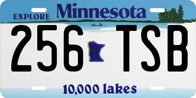 MN license plate 256TSB