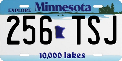 MN license plate 256TSJ