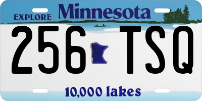 MN license plate 256TSQ