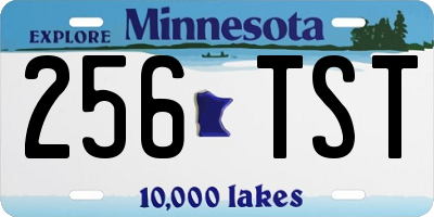 MN license plate 256TST
