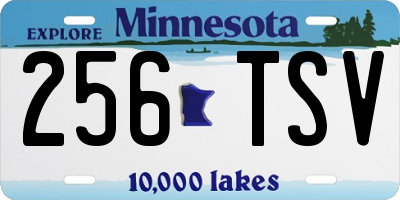MN license plate 256TSV
