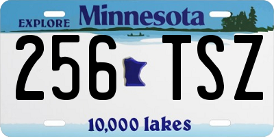 MN license plate 256TSZ
