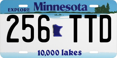 MN license plate 256TTD