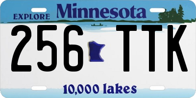 MN license plate 256TTK