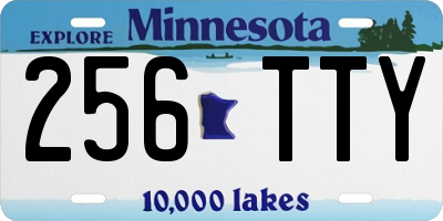 MN license plate 256TTY