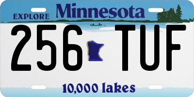 MN license plate 256TUF