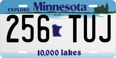 MN license plate 256TUJ
