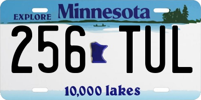 MN license plate 256TUL