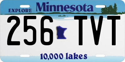MN license plate 256TVT