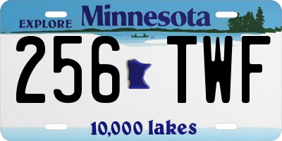 MN license plate 256TWF