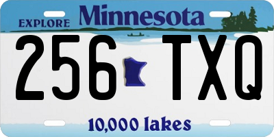 MN license plate 256TXQ