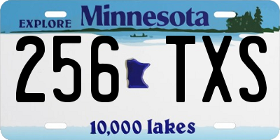 MN license plate 256TXS